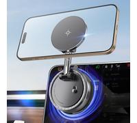 eSamcore Vacuum Magnetic Phone Holder for Car, for Magsafe Car Mount for Windshield, Foldable Stand Suction Cup for Mirror, Glass, Screen, Gym, Smooth Surfaces Compatible with iPhone