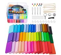 ESANDA 46 Colors Polymer Clay Starter Kit Age 3+, 28gm/Block Oven Bake Clay, Non-Toxic Modeling DIY Clay with Sculpting Tools, Children Boys Girls Toys