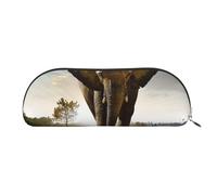 ESASAM 3D Elephant Leather Semi-Circular Storage Bag, Semi-Circular Shape, Simple and Fashionable