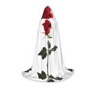 ESASAM A Red Rose Teenage Hooded Cloak - Oversized Hat, Comfortable And Durable
