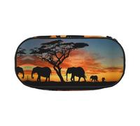 ESASAM African Elephant Fashion Pencil Case-The Necessary Storage Space for Pens, Pencils and Stationery