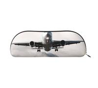 ESASAM Airplane Art Leather Semi-Circular Storage Bag, Semi-Circular Shape, Simple and Fashionable