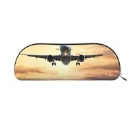 ESASAM Airplane Leather Semi-Circular Storage Bag, Semi-Circular Shape, Simple and Fashionable
