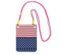 ESASAM American Flag Stars Stripes Diagonal Phone Case, Suitable For Daily Carrying, Lightweight, Waterproof, And Durable