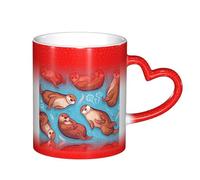 ESASAM Animal Cute Brown Otters Starry Sky Color Changing Mug, Adding A Touch of Magic to Your Daily Life