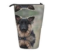 ESASAM Animal German Shepherd Vertical Retractable Pencil Case, Easy to Use, Adjustable Size According to Needs