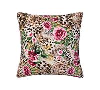 ESASAM Animal Tiger Leopard Print Rose Flower Print Stylish Throw Pillow - Double-Sided Printed Design, 100% Polyester Material