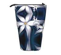ESASAM Artistic Daisy Floral Vertical Retractable Pencil Case, Easy to Use, Adjustable Size According to Needs