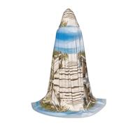 ESASAM Beach Scenery Teenage Hooded Cloak - Oversized Hat, Comfortable And Durable