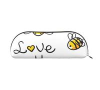 ESASAM Bee Love Honey Leather Semi-Circular Storage Bag, Semi-Circular Shape, Simple and Fashionable
