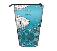 ESASAM Big Fish A Pencil Case with A Retractable Design, Versatile and Durable