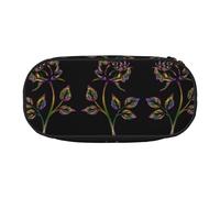 ESASAM Black and Gold Flowers Fashion Pencil Case-The Necessary Storage Space for Pens, Pencils and Stationery