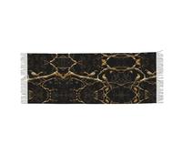 ESASAM Black And Gold Marble Bird Cashmere-Like Warm Fringed Scarf-Super Soft, Comfortable And Skin-Friendly