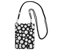 ESASAM Black And White Polka Dot A Large Capacity Crossbody Phone Case For Worry Free Travel