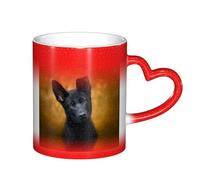 ESASAM Black German Shepherd Dog Starry Sky Color Changing Mug, Adding A Touch of Magic to Your Daily Life