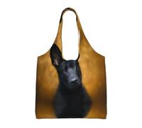 ESASAM Black German Shepherd Dog Stylish Canvas One-Shoulder Commuter Bag-Suitable For Daily Use And Urban Exploration