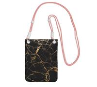 ESASAM Black Gold Marble A Large Capacity Crossbody Phone Case For Worry Free Travel