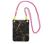 ESASAM Black Gold Marble A Large Capacity Crossbody Phone Case For Worry Free Travel