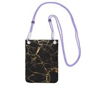 ESASAM Black Gold Marble A Large Capacity Crossbody Phone Case For Worry Free Travel