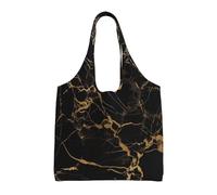 ESASAM Black Gold Marble Stylish Canvas One-Shoulder Commuter Bag-Suitable For Daily Use And Urban Exploration