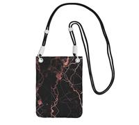 ESASAM Black Rose Gold Marble A Large Capacity Crossbody Phone Case For Worry Free Travel