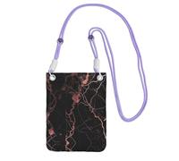 ESASAM Black Rose Gold Marble A Large Capacity Crossbody Phone Case For Worry Free Travel