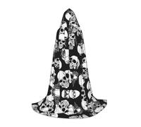 ESASAM Black Skull Teenage Hooded Cloak - Oversized Hat, Comfortable And Durable