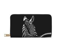 ESASAM Black & White Zebra Long Imitation Leather Wallet, Stylish, Practical, and Durable