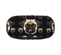 ESASAM Black Yellow Pug Fashion Pencil Case-The Necessary Storage Space for Pens, Pencils and Stationery