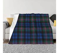 ESASAM Blue And Green Scottish Tartan Printed Blanket, Anti-Pilling Flannel, Super Soft, Comfortable And Warm.