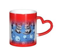 ESASAM Blue Chinchillas and Moon Starry Sky Color Changing Mug, Adding A Touch of Magic to Your Daily Life
