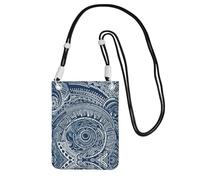 ESASAM Blue Polynesian Maori Tribal Pattern A Large Capacity Crossbody Phone Case For Worry Free Travel