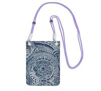 ESASAM Blue Polynesian Maori Tribal Pattern A Large Capacity Crossbody Phone Case For Worry Free Travel