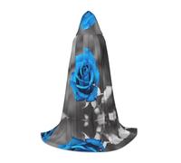 ESASAM Blue Rose Teenage Hooded Cloak - Oversized Hat, Comfortable And Durable