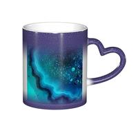 ESASAM Bright Aqua Blue Turquoise Starry Sky Color Changing Mug, Adding A Touch of Magic to Your Daily Life