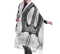 ESASAM Brooklyn Bridge Print Faux Cashmere Warm Fringe Scarf - Full-Print, Ultra-Soft, Fashionably Long, Unisex Scarf For All Seasons
