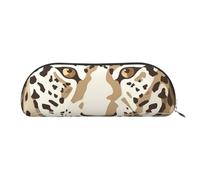 ESASAM Brown Pattern Leopard Leather Semi-Circular Storage Bag, Semi-Circular Shape, Simple and Fashionable