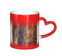 ESASAM Brown Wood Starry Sky Color Changing Mug, Adding A Touch of Magic to Your Daily Life