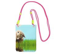 ESASAM Bunny On Green Grass A Large Capacity Crossbody Phone Case For Worry Free Travel