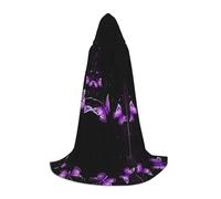 ESASAM Butterfly Purple Teenage Hooded Cloak - Oversized Hat, Comfortable And Durable