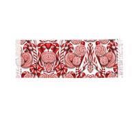 ESASAM Candy Canes Cashmere-Like Warm Fringed Scarf-Super Soft, Comfortable And Skin-Friendly