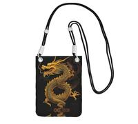 ESASAM Chinese Golden Yellow Dragon A Large Capacity Crossbody Phone Case For Worry Free Travel