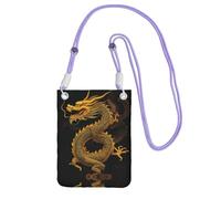 ESASAM Chinese Golden Yellow Dragon A Large Capacity Crossbody Phone Case For Worry Free Travel