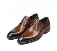 EsaSam Classic Men Derby Dress Shoes Lace Up Oxfords Brown