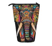 ESASAM Colorful Elephant A Pencil Case with A Retractable Design, Versatile and Durable
