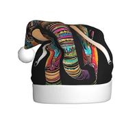 ESASAM Colorful Elephant Adult Plush Christmas Hat, Comfortable And Holiday Accessories For The Holiday Season