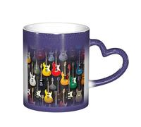 ESASAM Colorful Guitars Starry Sky Color Changing Mug, Adding A Touch of Magic to Your Daily Life