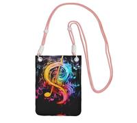 ESASAM Colorful Music Notes A Large Capacity Crossbody Phone Case For Worry Free Travel