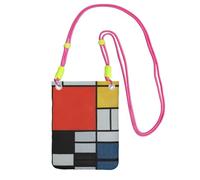 ESASAM Composition In Red Yellow Blue And Black A Large Capacity Crossbody Phone Case For Worry Free Travel