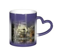ESASAM Cool Pirate Ship Starry Sky Color Changing Mug, Adding A Touch of Magic to Your Daily Life